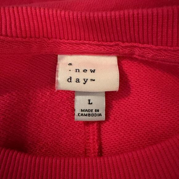 And Away Women's Hot Pink Sweatsuit Loungewear 2 pc M L EUC - Picture 7 of 7